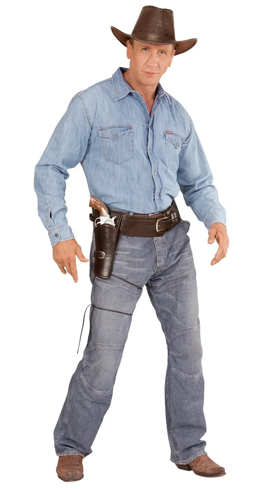 Cartuchera con Cinturón Marrón Premium Complementos Vaqueros Widmann